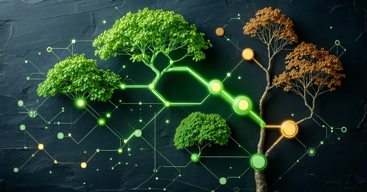 Decision tree or branching logic visualization