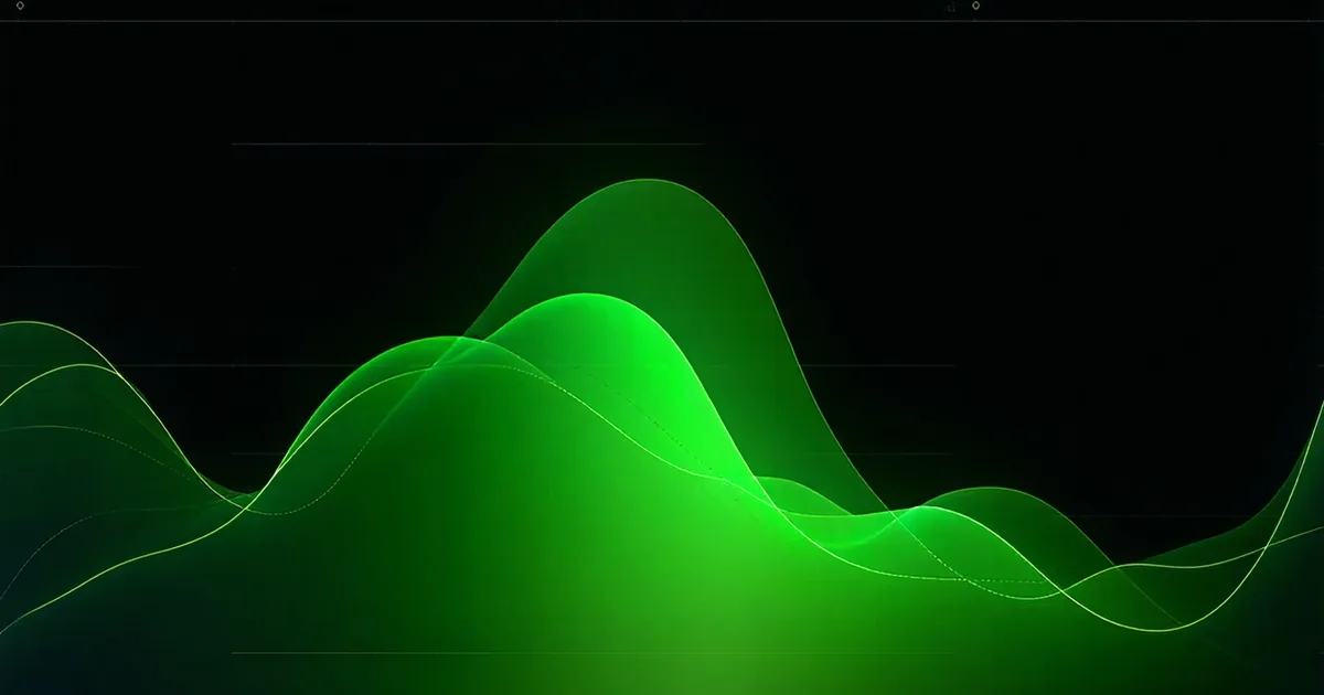 Metrics dashboard with upward resolution trend